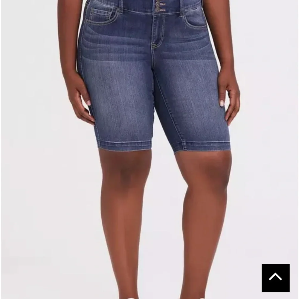 Torrid Denim Bermuda Jegging Soft Shorts